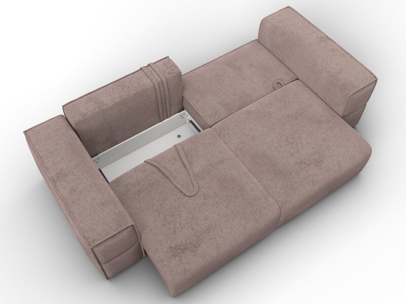 Диван прямой Лига-058 НПБ, Велюр, TOWER 05 бежевый