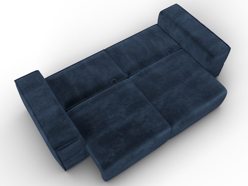 Диван прямой Лига-058 НПБ, Велюр, TOWER 13 синий
