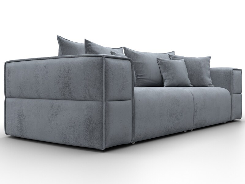 Диван прямой Лига-058 НПБ, Велюр, TOWER 10 серый