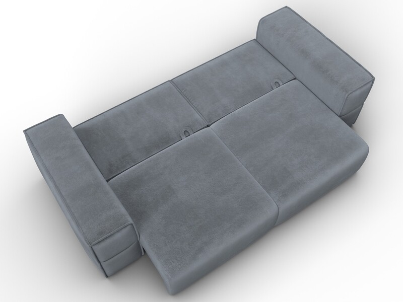 Диван прямой Лига-058 НПБ, Велюр, TOWER 10 серый