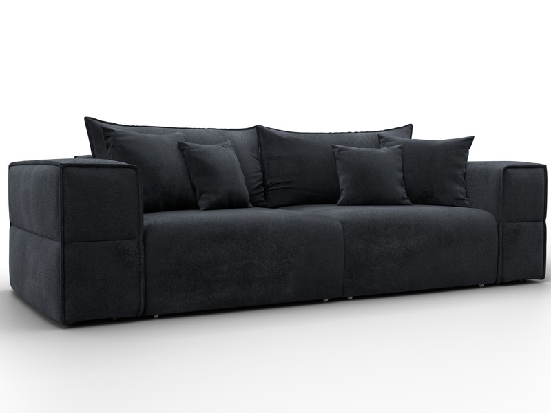 Диван прямой Лига-058 НПБ, Велюр, TOWER 11 темно-серый