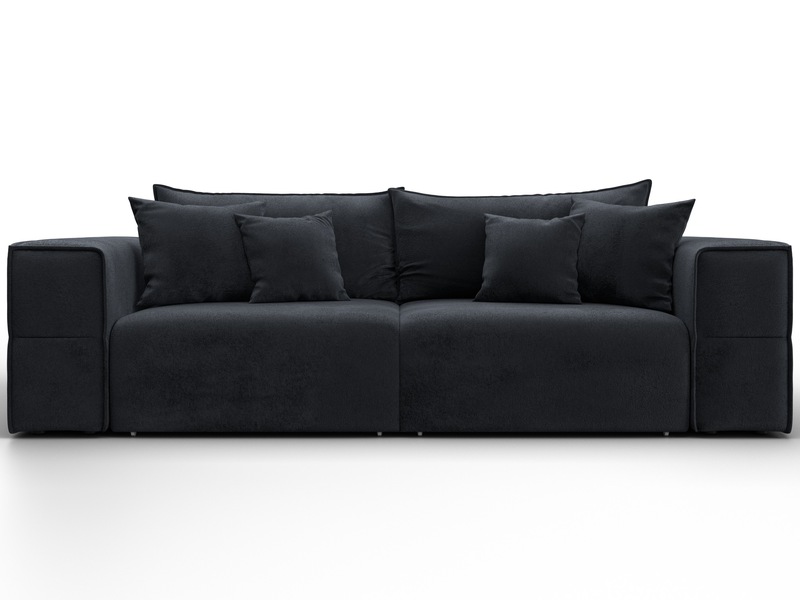 Диван прямой Лига-058 НПБ, Велюр, TOWER 11 темно-серый