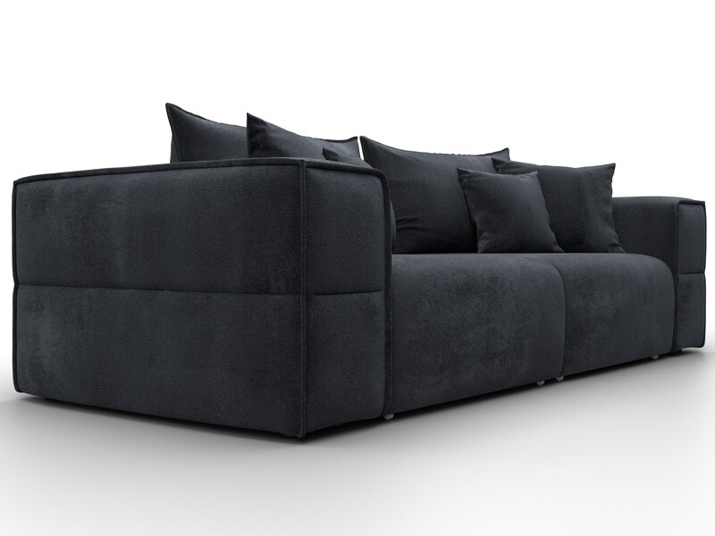 Диван прямой Лига-058 НПБ, Велюр, TOWER 11 темно-серый