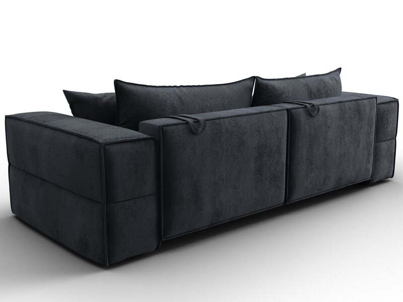 Диван прямой Лига-058 НПБ, Велюр, TOWER 11 темно-серый