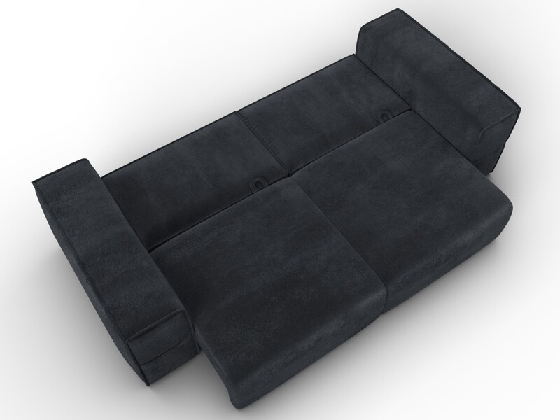 Диван прямой Лига-058 НПБ, Велюр, TOWER 11 темно-серый