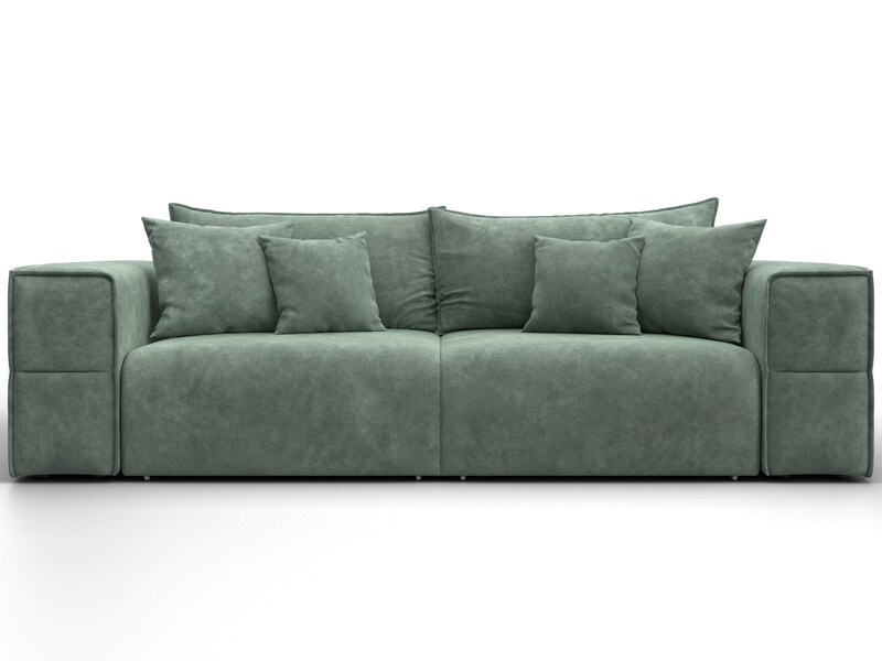 Диван прямой Лига-058 НПБ, Велюр, BRUT 08 зеленый