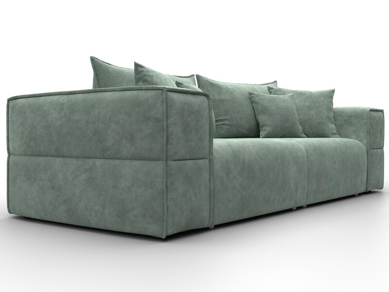 Диван прямой Лига-058 НПБ, Велюр, BRUT 08 зеленый