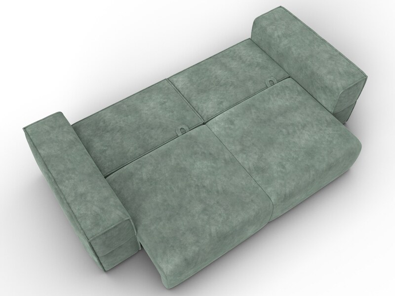 Диван прямой Лига-058 НПБ, Велюр, BRUT 08 зеленый