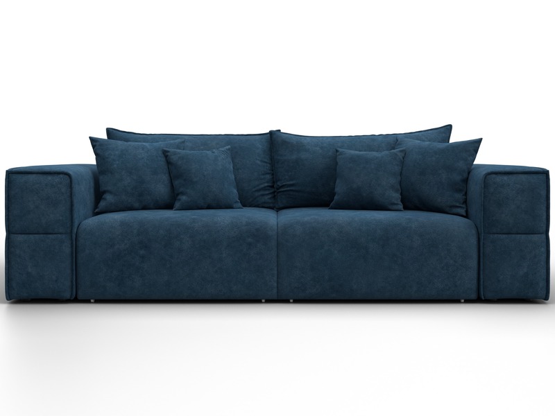 Диван прямой Лига-058 НПБ, Велюр, BRUT 11 синий