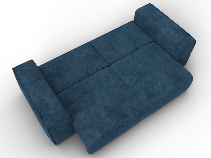 Диван прямой Лига-058 НПБ, Велюр, BRUT 11 синий