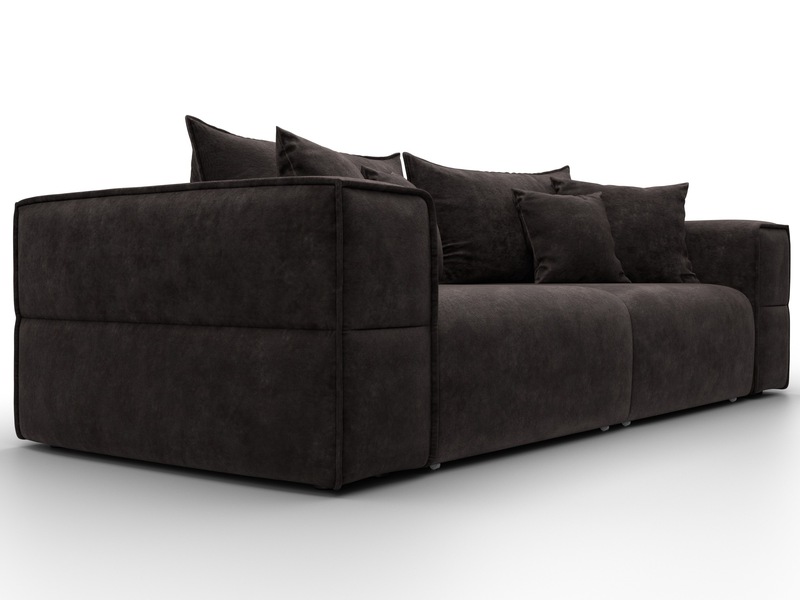 Диван прямой Лига-058 НПБ, Велюр, BRUT 17 коричневый