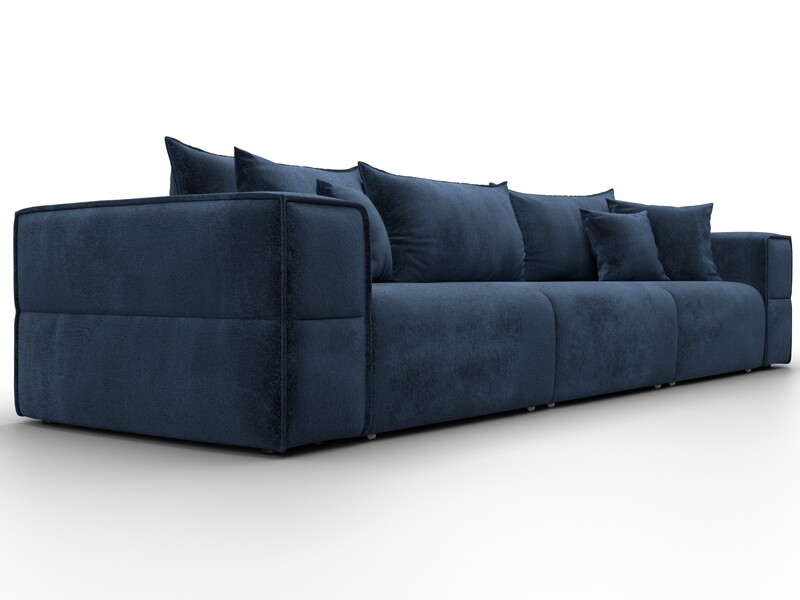 Диван прямой Лига-058 НПБ Лонг, Велюр, TOWER 13 синий