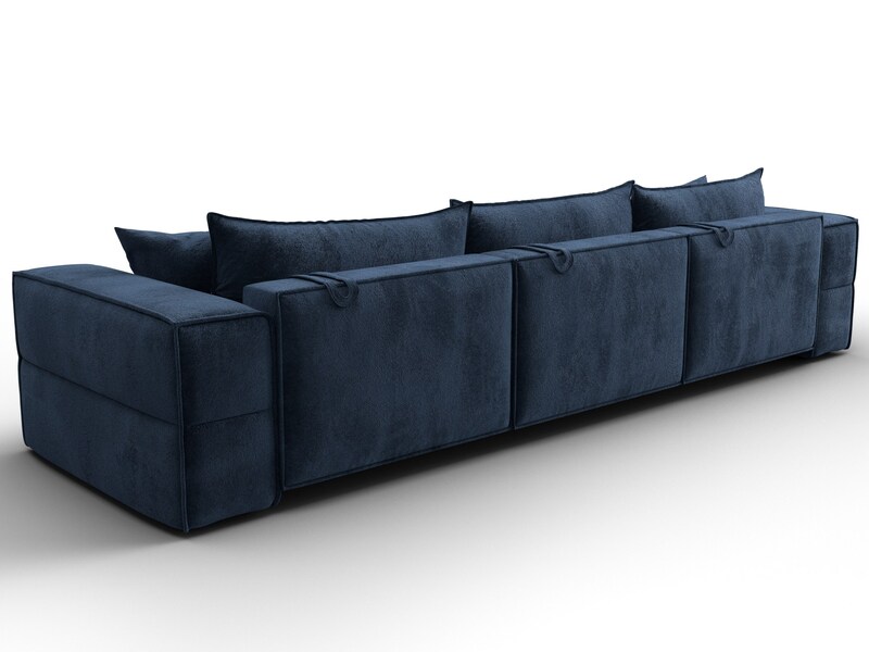 Диван прямой Лига-058 НПБ Лонг, Велюр, TOWER 13 синий