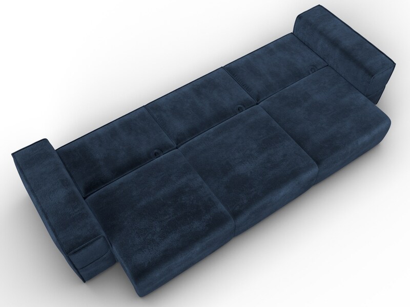 Диван прямой Лига-058 НПБ Лонг, Велюр, TOWER 13 синий