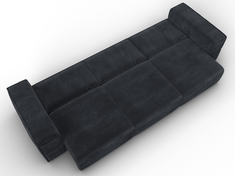 Диван прямой Лига-058 НПБ Лонг, Велюр, TOWER 11 темно-серый