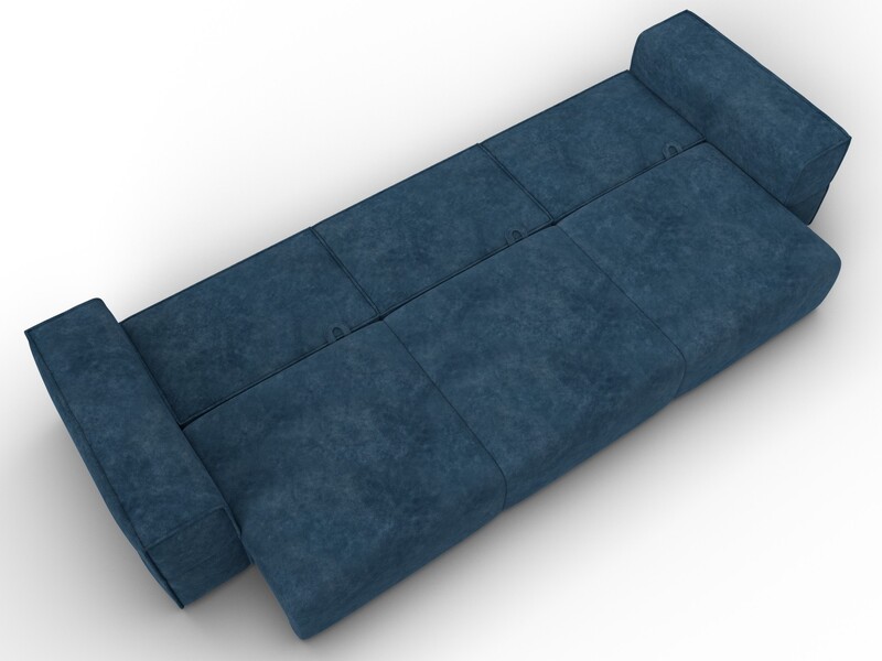 Диван прямой Лига-058 НПБ Лонг, Велюр, BRUT 11 синий