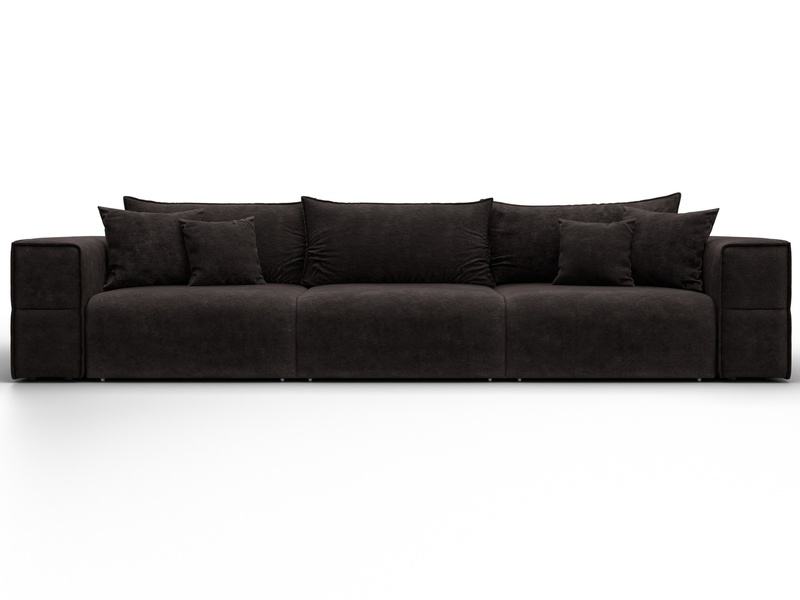 Диван прямой Лига-058 НПБ Лонг, Велюр, BRUT 17 коричневый