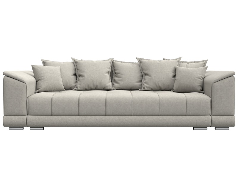 Диван прямой НордСтар НПБ, Рогожка, Амур 02 бежевый