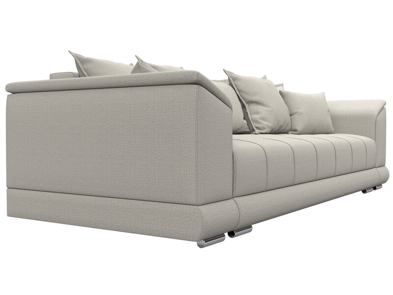 Диван прямой НордСтар НПБ, Рогожка, Амур 02 бежевый