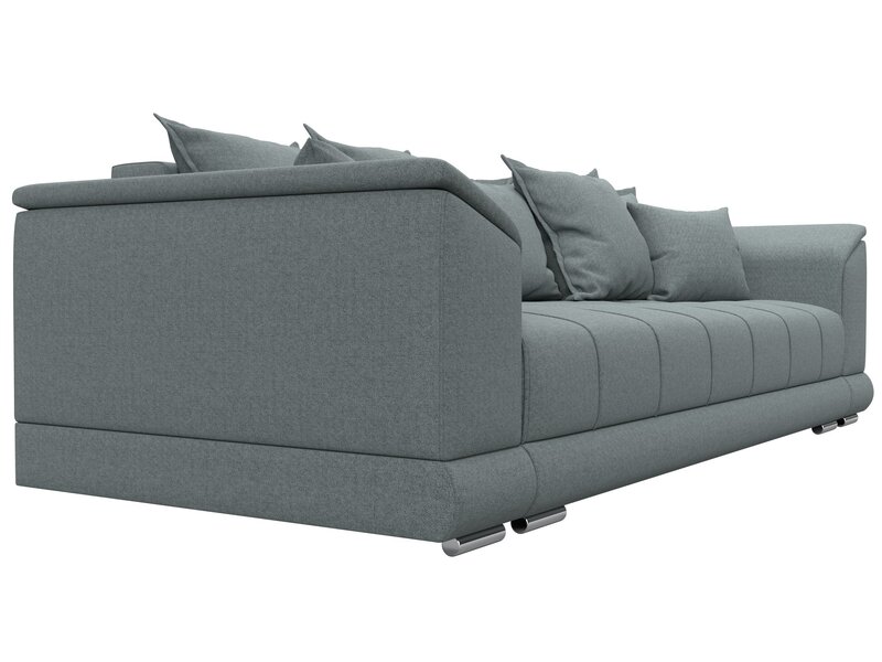 Диван прямой НордСтар НПБ, Рогожка, Амур 07 серый