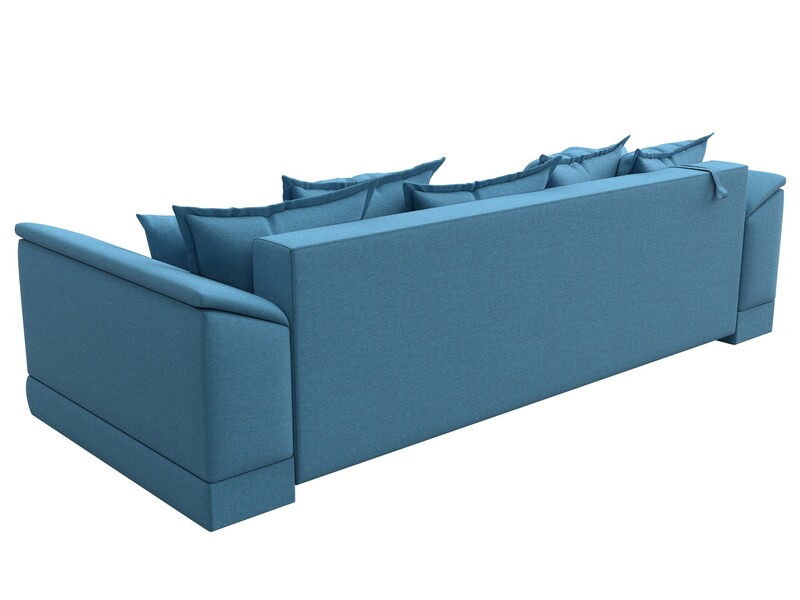 Диван прямой НордСтар НПБ, Рогожка, Амур 10 голубой