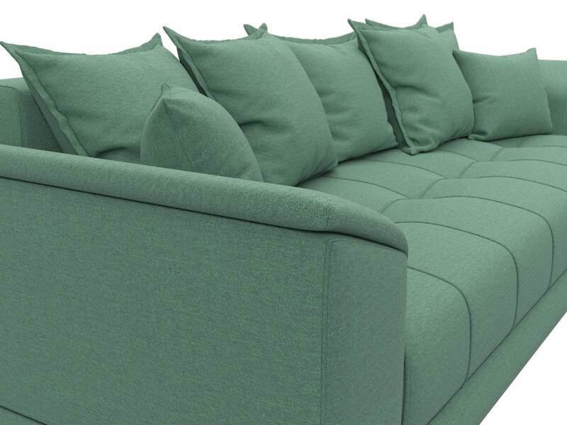 Диван прямой НордСтар НПБ, Рогожка, Амур 11 зеленый