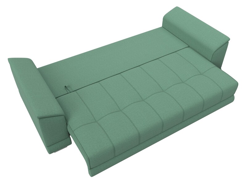 Диван прямой НордСтар НПБ, Рогожка, Амур 11 зеленый