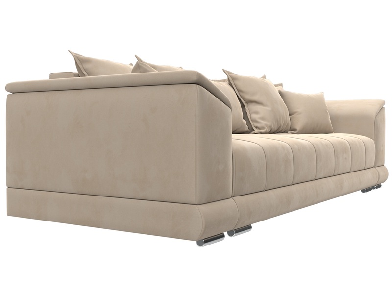 Диван прямой НордСтар НПБ, Велюр, SEVEN 729 бежевый