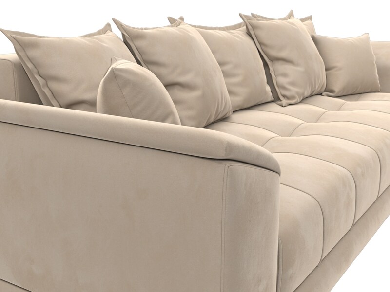 Диван прямой НордСтар НПБ, Велюр, SEVEN 729 бежевый