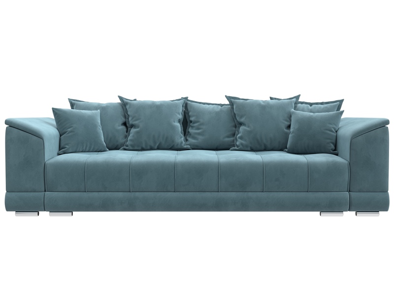 Диван прямой НордСтар НПБ, Велюр, SEVEN 113 бирюзовый