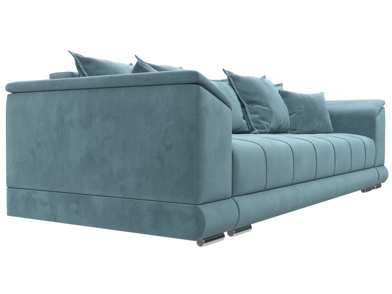 Диван прямой НордСтар НПБ, Велюр, SEVEN 113 бирюзовый