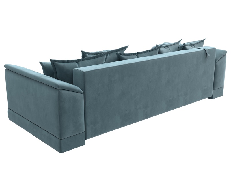 Диван прямой НордСтар НПБ, Велюр, SEVEN 113 бирюзовый