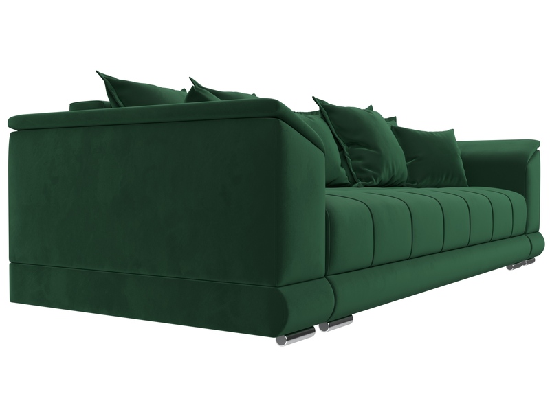 Диван прямой НордСтар НПБ, Велюр, SEVEN 626 зеленый