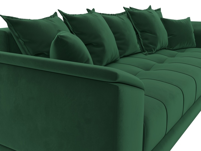 Диван прямой НордСтар НПБ, Велюр, SEVEN 626 зеленый