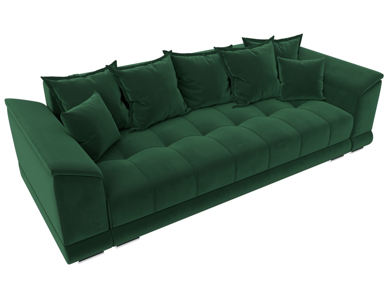 Диван прямой НордСтар НПБ, Велюр, SEVEN 626 зеленый