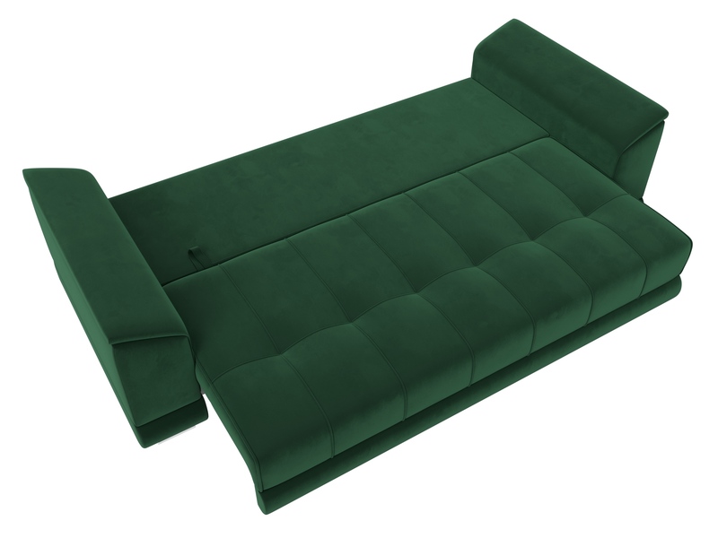 Диван прямой НордСтар НПБ, Велюр, SEVEN 626 зеленый