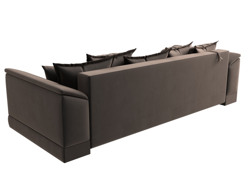 Диван прямой НордСтар НПБ, Велюр, SEVEN 727 коричневый