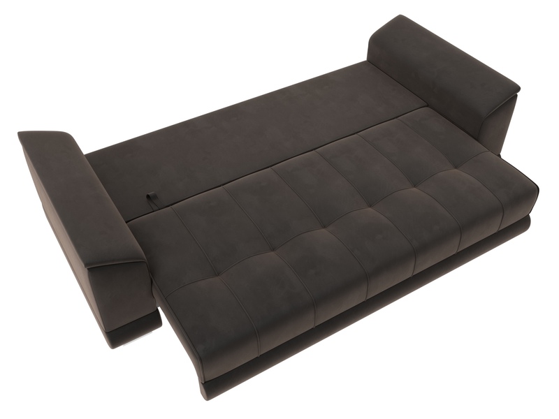 Диван прямой НордСтар НПБ, Велюр, SEVEN 727 коричневый