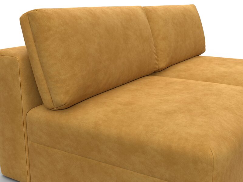 Диван прямой модульный Лига-060 НПБ, Велюр, BRUT 10 желтый