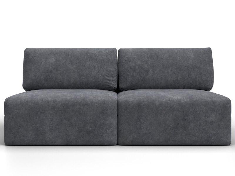 Диван прямой модульный Лига-060 НПБ, Велюр, BRUT 16 темно-серый
