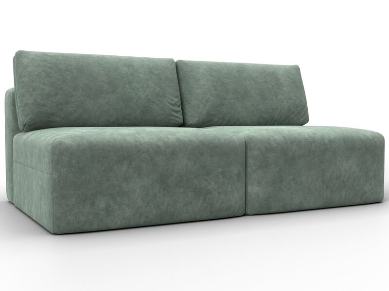 Диван прямой модульный Лига-060 НПБ, Велюр, BRUT 08 зеленый