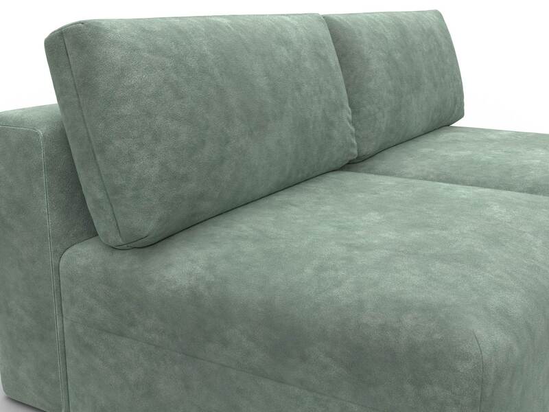 Диван прямой модульный Лига-060 НПБ, Велюр, BRUT 08 зеленый