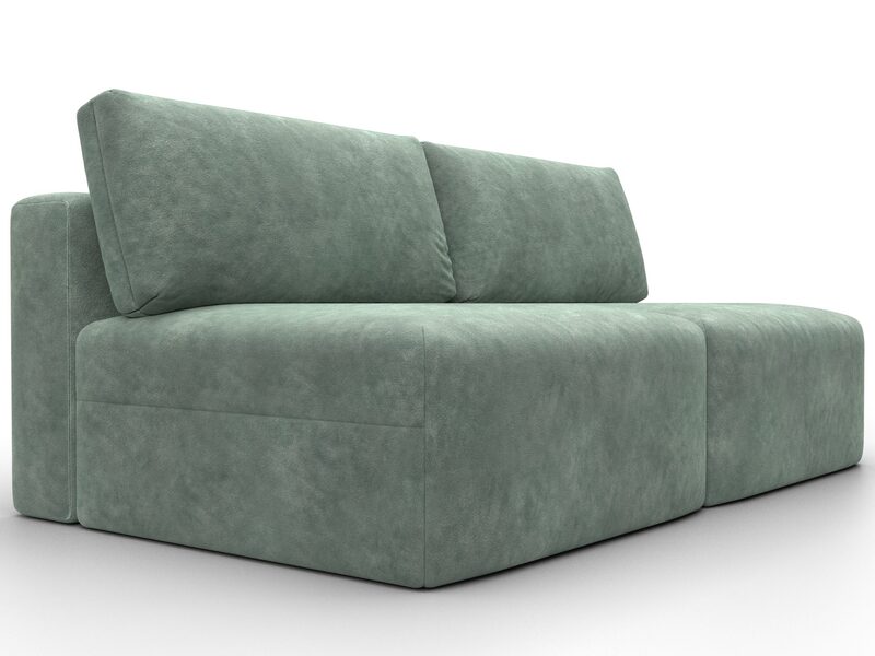 Диван прямой модульный Лига-060 НПБ, Велюр, BRUT 08 зеленый