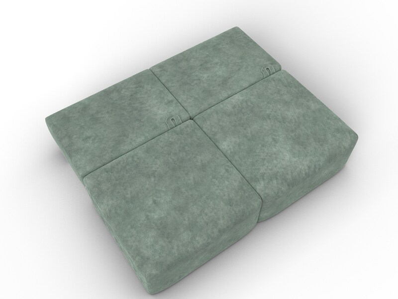 Диван прямой модульный Лига-060 НПБ, Велюр, BRUT 08 зеленый