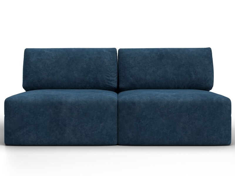 Диван прямой модульный Лига-060 НПБ, Велюр, BRUT 11 синий