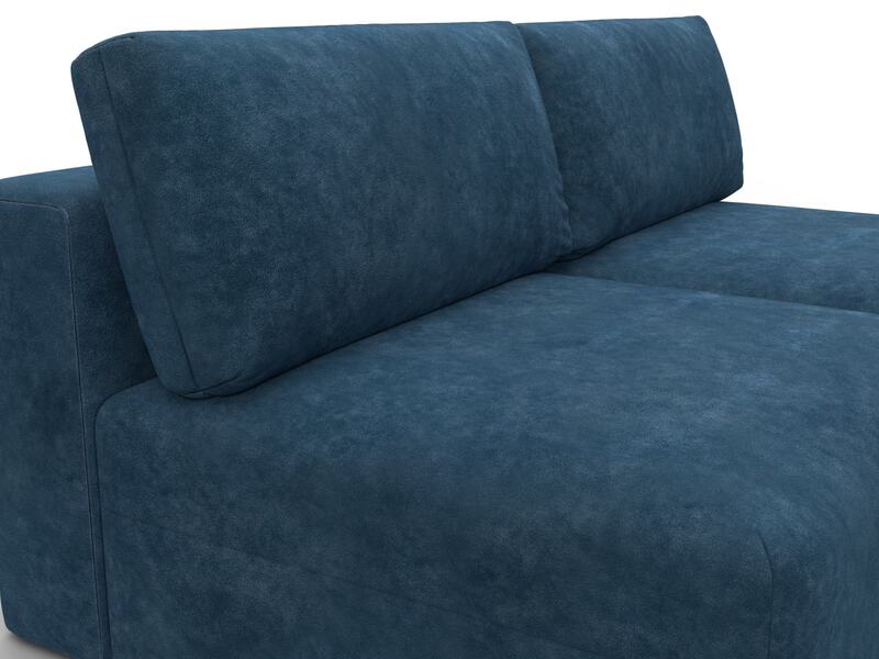 Диван прямой модульный Лига-060 НПБ, Велюр, BRUT 11 синий