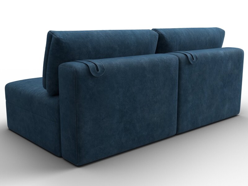 Диван прямой модульный Лига-060 НПБ, Велюр, BRUT 11 синий