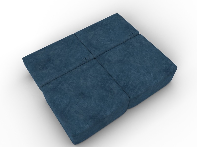 Диван прямой модульный Лига-060 НПБ, Велюр, BRUT 11 синий