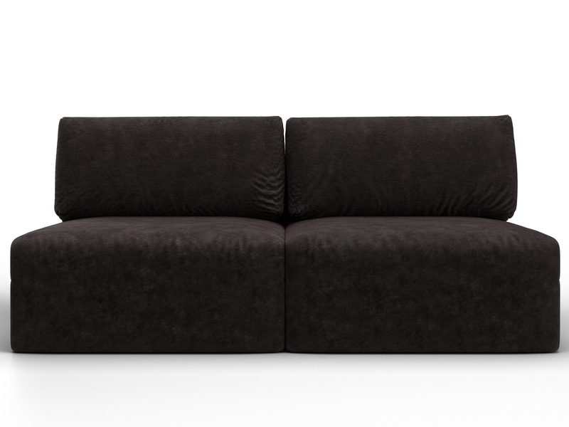 Диван прямой модульный Лига-060 НПБ, Велюр, BRUT 17 коричневый