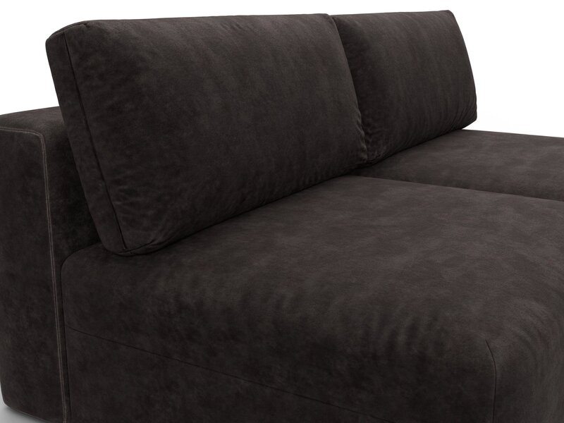 Диван прямой модульный Лига-060 НПБ, Велюр, BRUT 17 коричневый